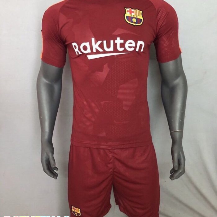Áo bóng đá CLB Barca màu bã trầu năm 2018
