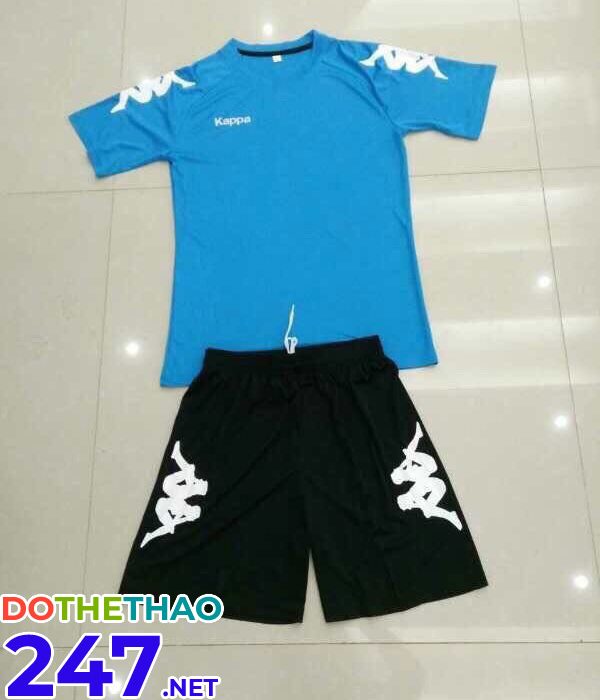 Áo bóng đá không logo Kappa màu xanh ngọc