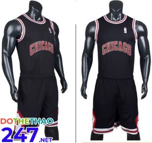 Áo bóng rổ Bulls màu đen năm 2018