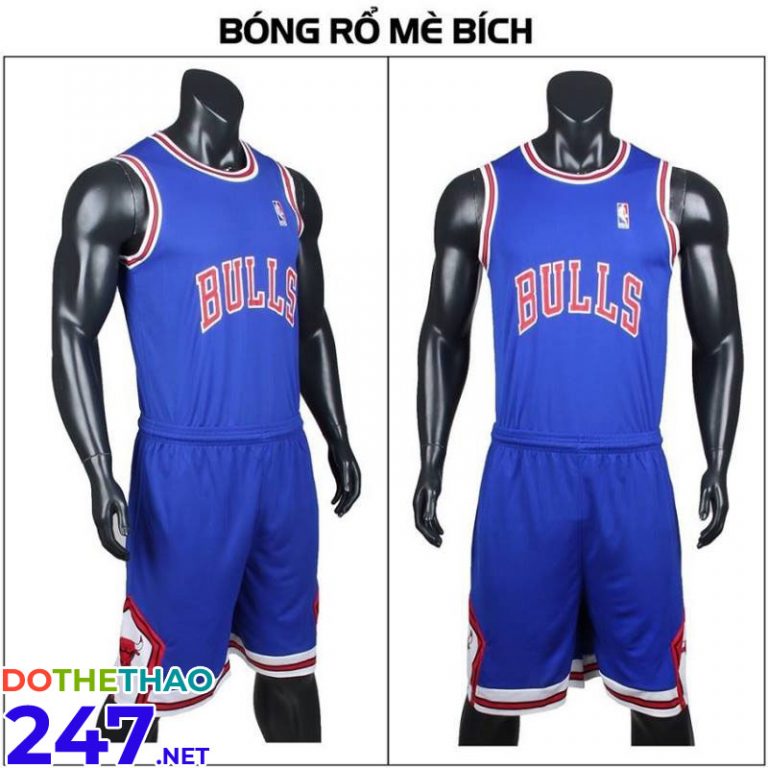 Áo bóng rổ Bulls màu xanh dương năm 2018