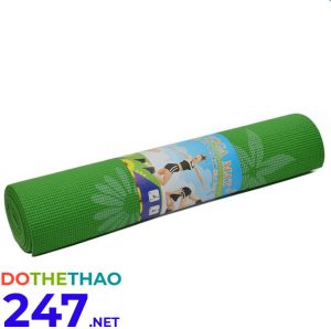 Thảm tập Yoga Thảm tập Yoga PVC có họa tiết màu xanh lá