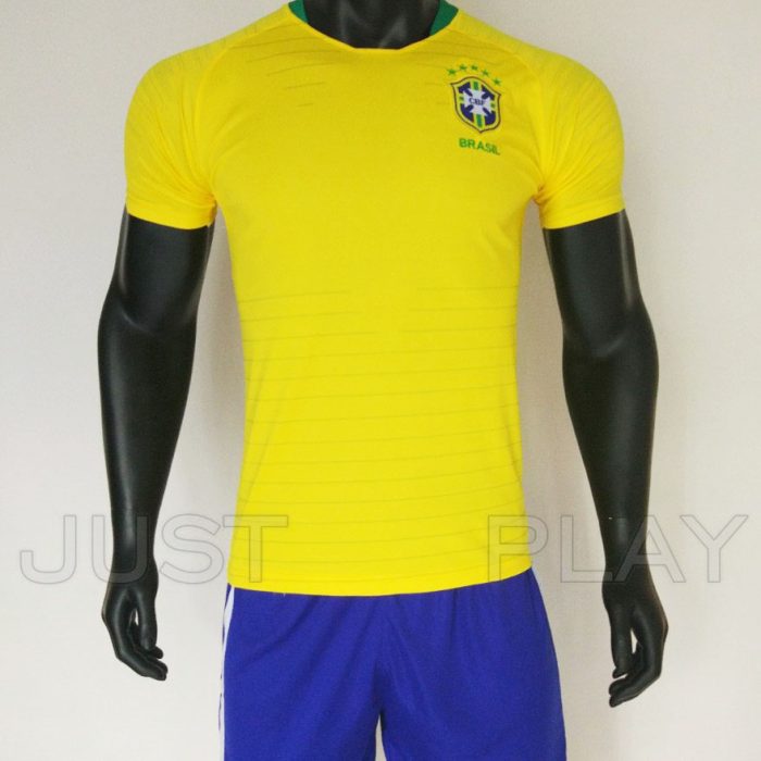 Áo bóng đá đội tuyển Brasil mới nhất 2018 màu vàng