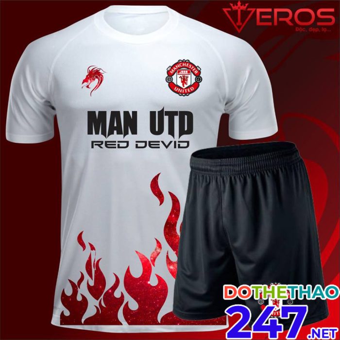 Áo bóng đá Manchester United chế màu trắng mới nhất năm 2018