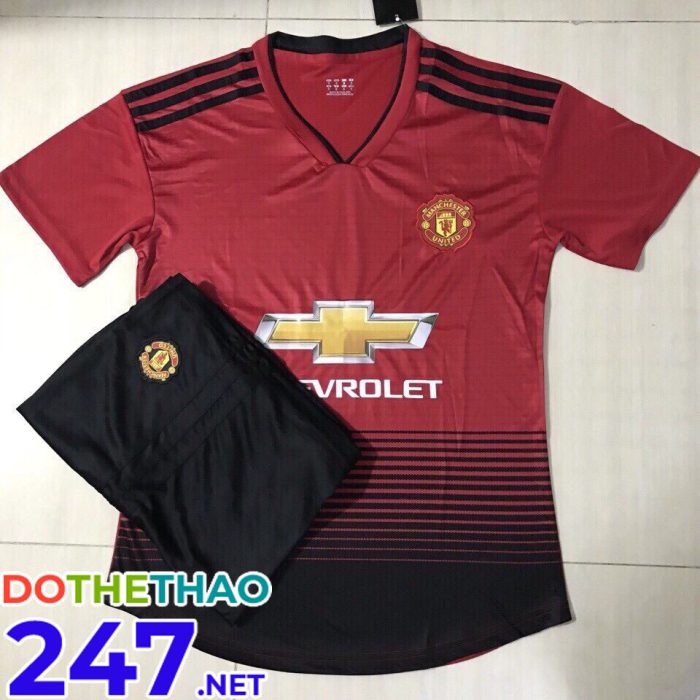 Áo bóng đá CLB Manchester United màu đỏ pha đen mới nhất năm 2018