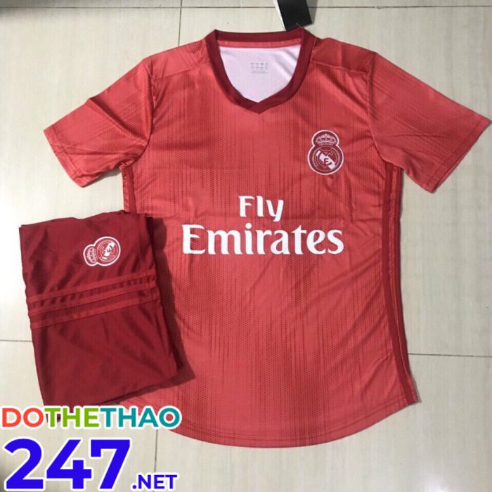 Áo bóng đá CLB Real Manrid màu đỏ mới nhất 2018-2019