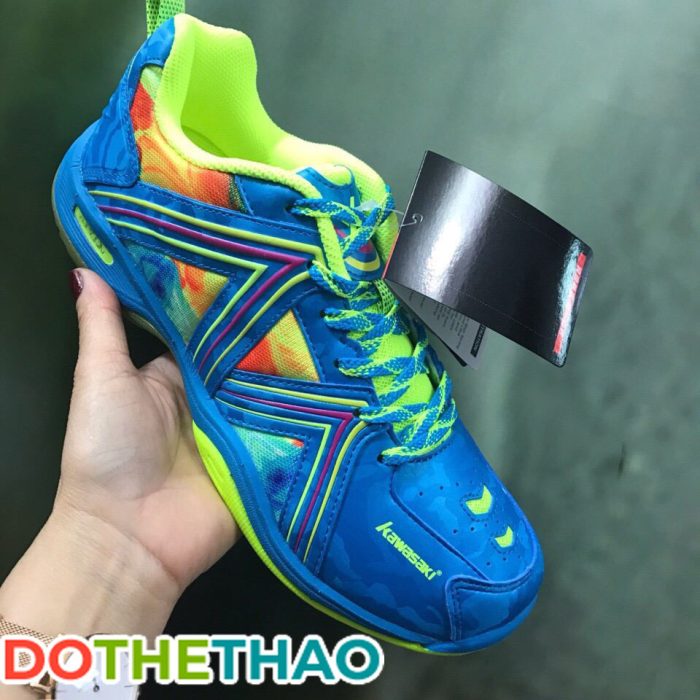 Giày bóng chuyền Kawasaki màu xanh pha chuối K136 mới nhất 2019