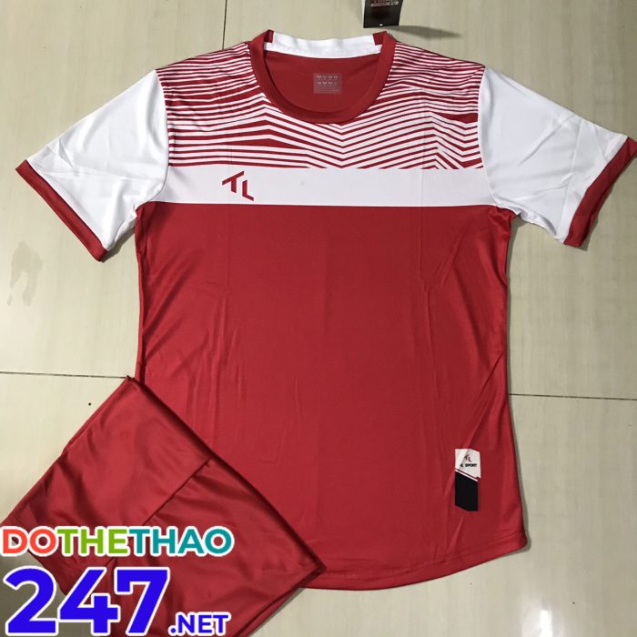 Áo bóng đá không logo màu đỏ mã KLG-91 mới năm 2018-2019