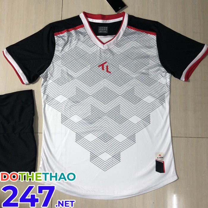 Áo bóng đá không logo màu trắng mã KLG-87 mới năm 2018-2019