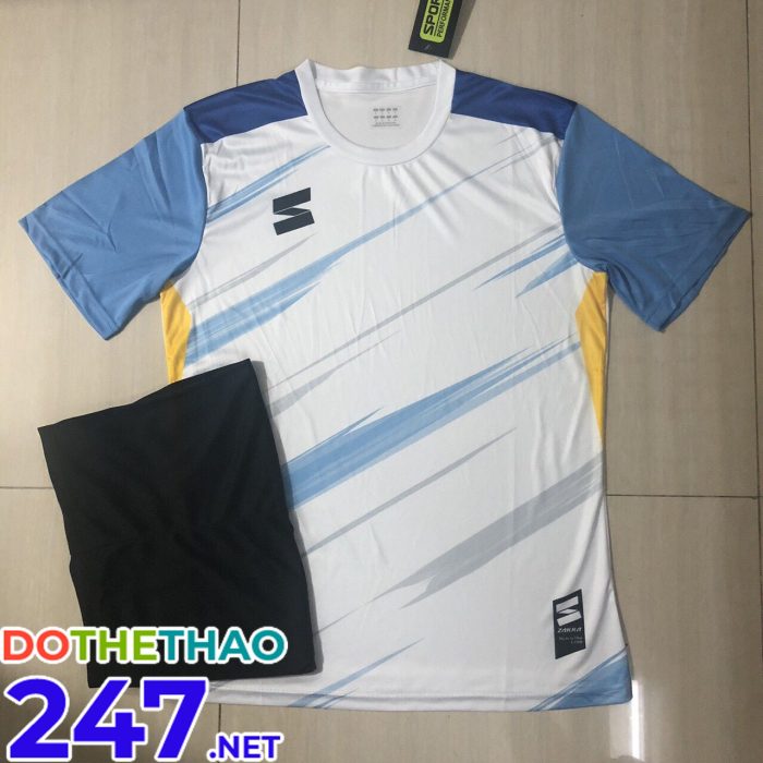 Áo bóng đá không logo màu trắng mã KLG-83 mới năm 2018-2019