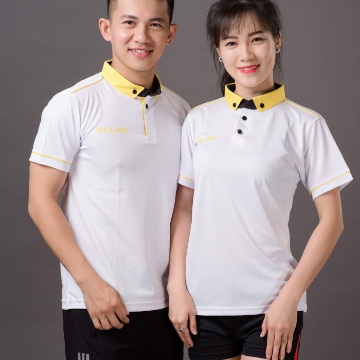 Áo bóng chuyền nam nữ KELME 06 màu trắng mới nhất 2019