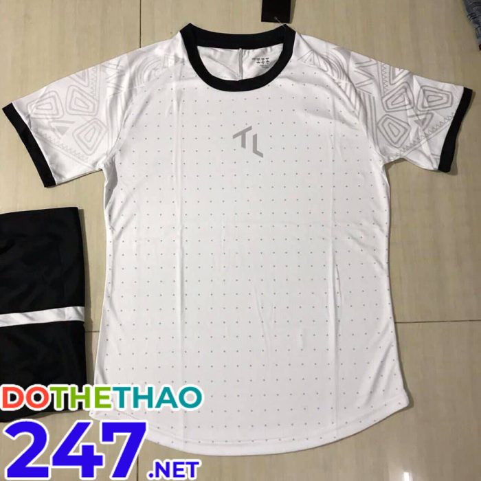 Áo bóng đá không logo màu trắng KLG-99 mới năm 2019-2020