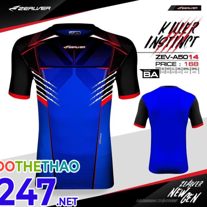Áo bóng đá không logo Killer màu xanh dương KLG-110 mới năm 2019-2020