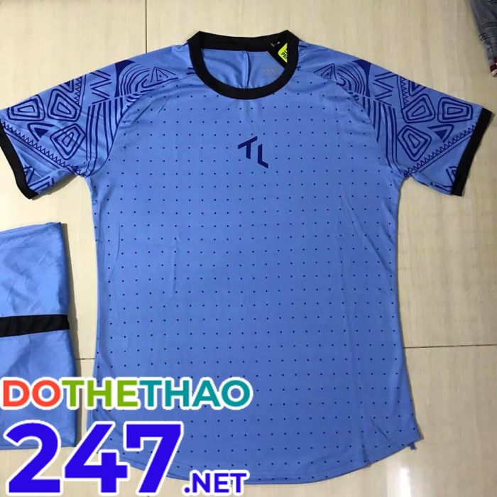 Áo bóng đá không logo màu xanh ngọc KLG-96 mới năm 2019-2020