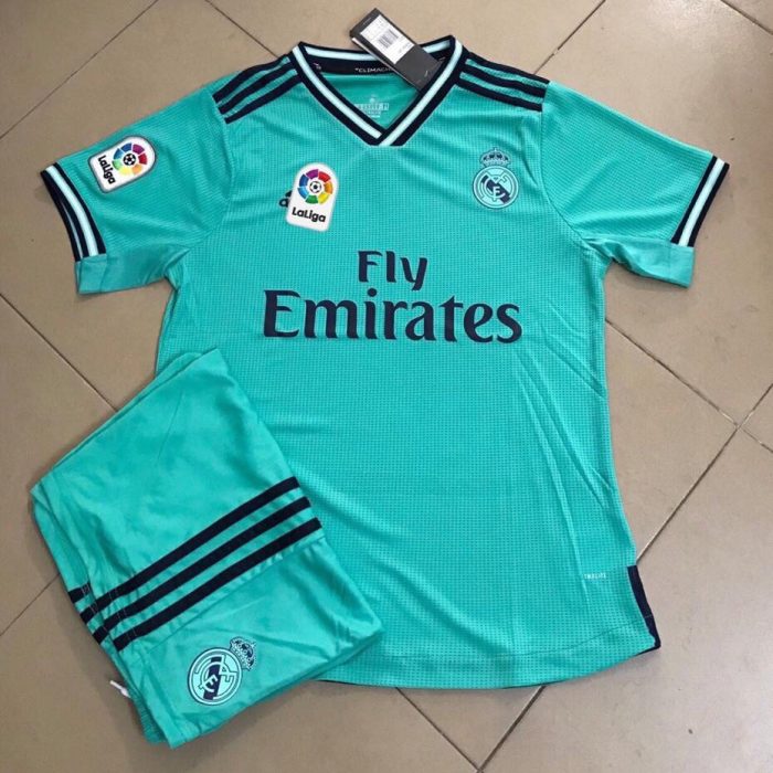 Áo bóng đá CLB Real Madrid màu xanh ngọc mới 2019 -2020