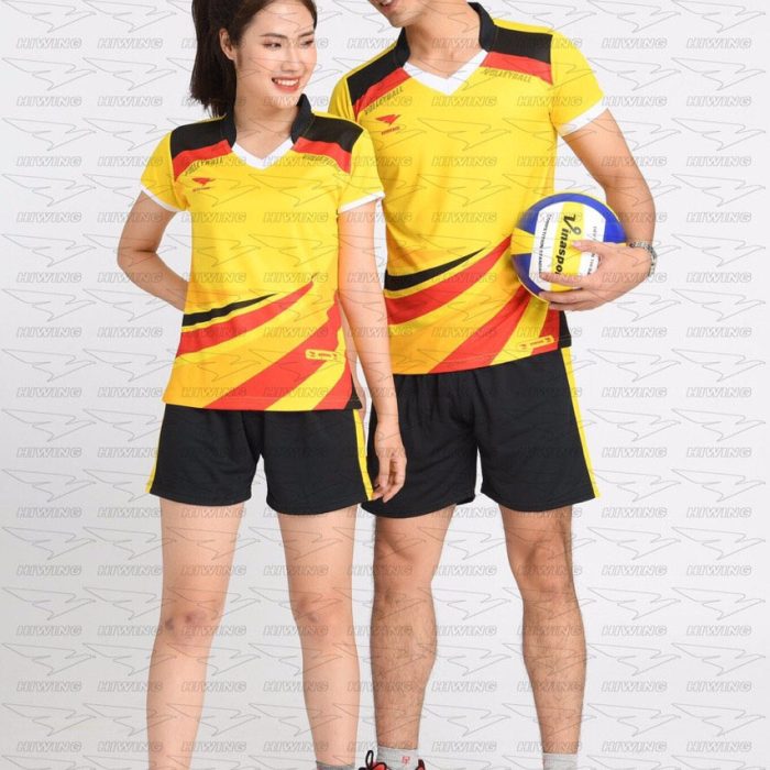 Áo bóng chuyền nam nữ HIWING H2 màu vàng mới nhất 2019