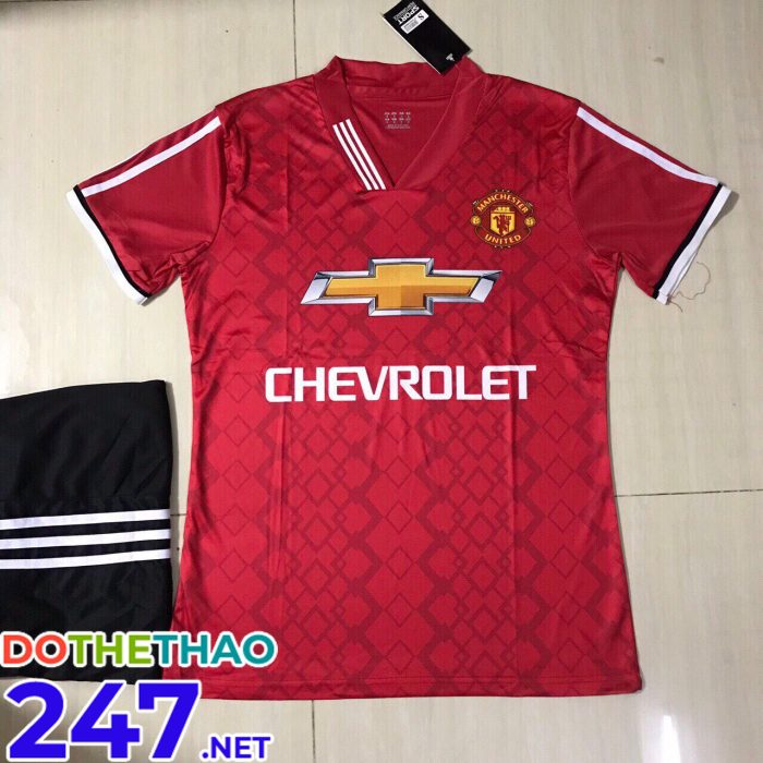Áo bóng đá CLB Manchester United màu đỏ có họa tiết mới nhất năm 2019-2020