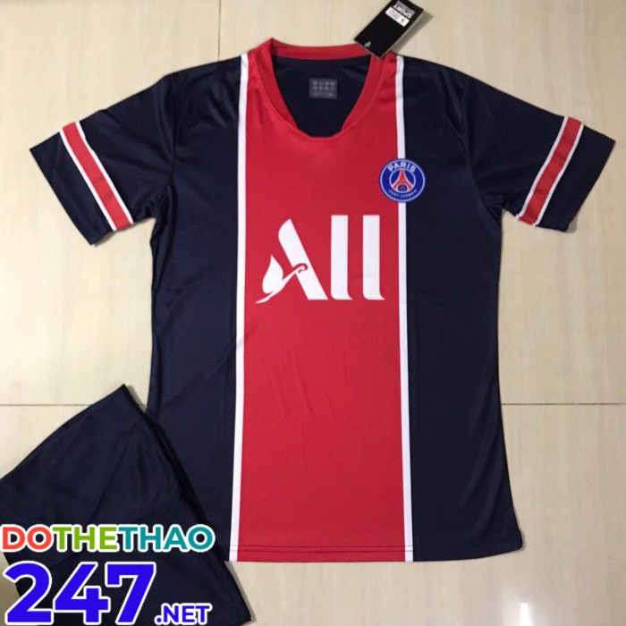 Áo bóng đá CLB PSG màu tím than pha đỏ mới nhất năm 2019-2020