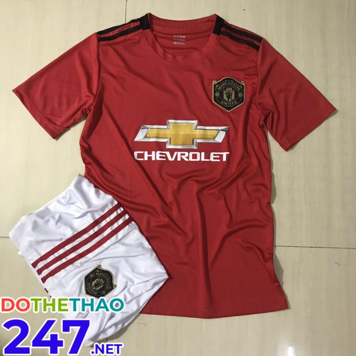 Áo bóng đá CLB Manchester United màu đỏ quần trắng mới nhất năm 2019-2020