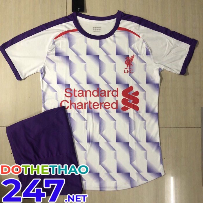 Áo bóng đá CLB Liverpool màu trắng tím mới nhất năm 2019-2020