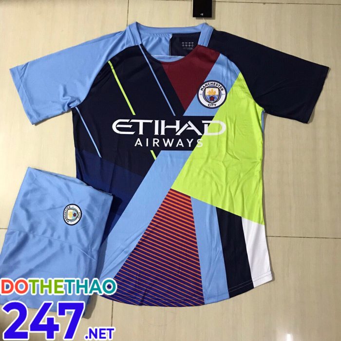 Áo bóng đá CLB Mancity xanh pha màu mới nhất năm 2019-2020