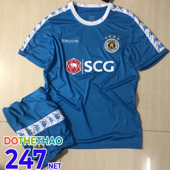 Áo bóng đá không logo Kappa mã KLG - 132 màu xanh mới nhất năm 2019-2020