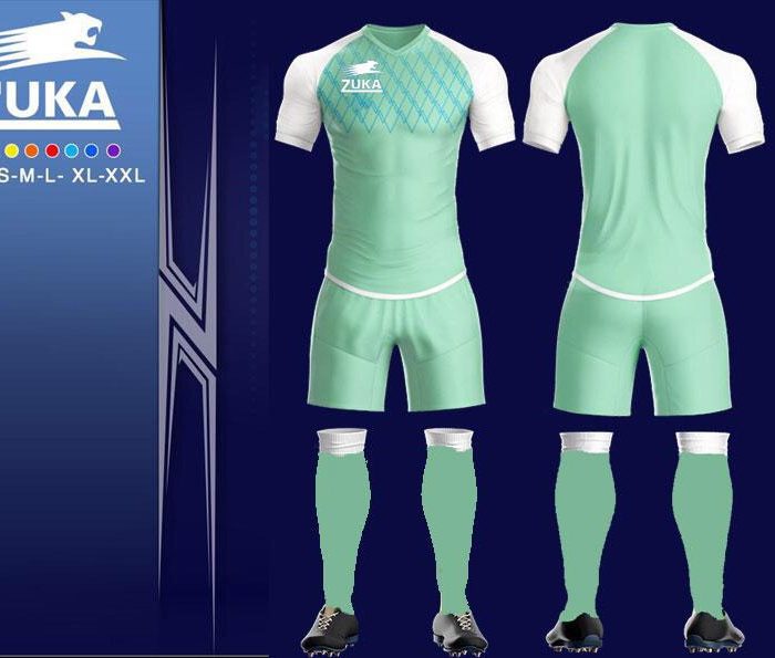 Áo bóng đá KLG mã KLG-186 màu xanh nhạt mới nhất 2019-2020 