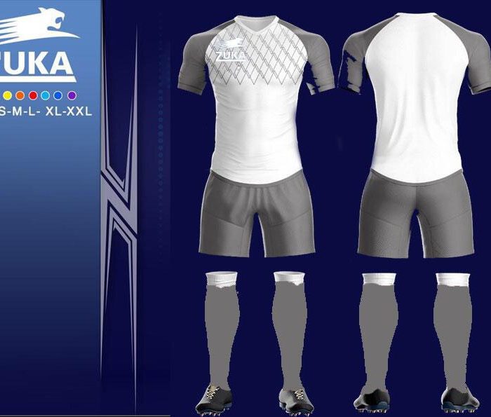 Áo bóng đá KLG mã KLG-187 màu trắng mới nhất 2019-2020 