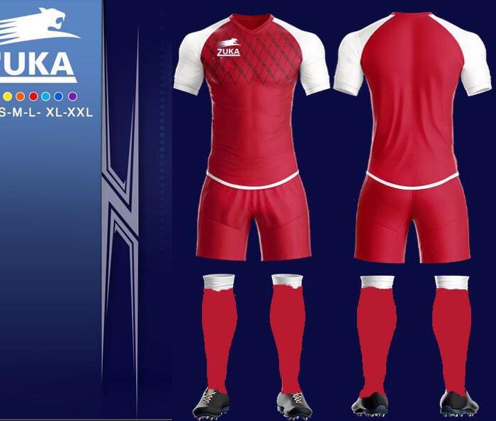 Áo bóng đá KLG mã KLG-185 màu đỏ mới nhất 2019-2020