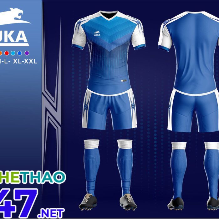  Áo bóng đá KLG zuka mã KLG-161 màu xanh dương mới nhất 2019-2020 