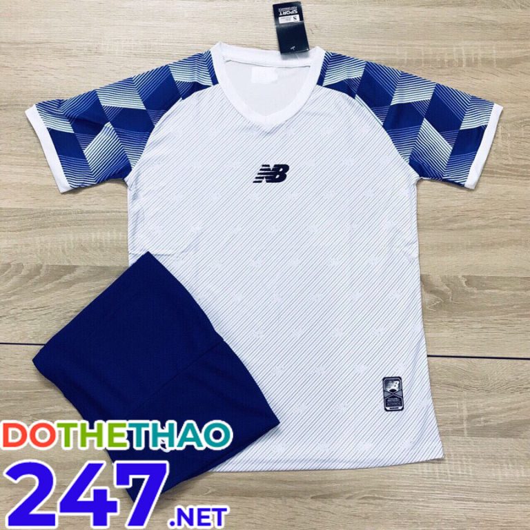 Áo bóng đá KLG mã KLG-181 màu trắng xanh dương mới nhất 2019-2020 