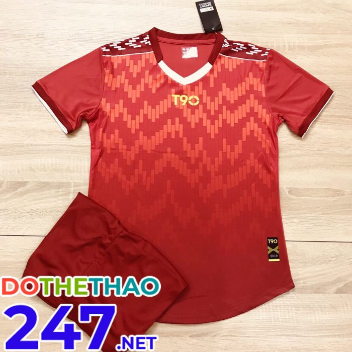Áo bóng đá KLG T90 mã KLG-146 màu đỏ mới nhất 2019-2020 