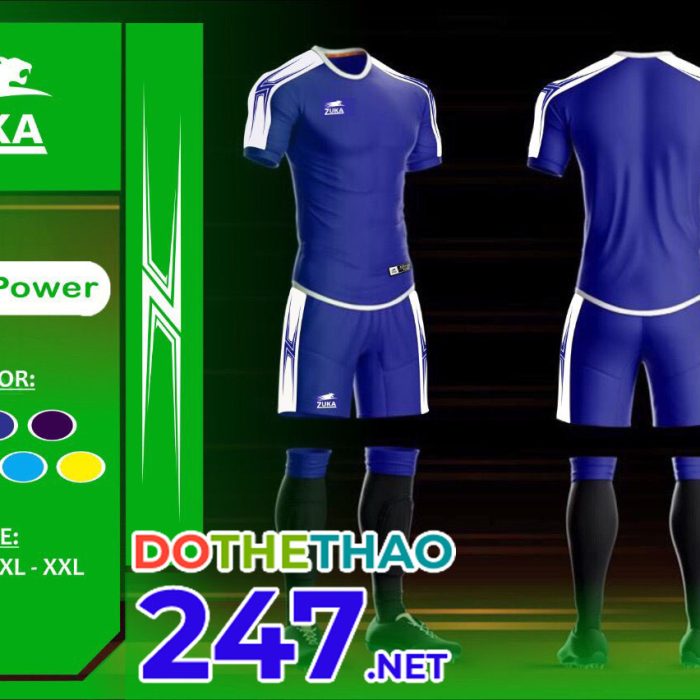 Áo bóng đá KLG Zuka mã KLG-172 màu xanh dương mới nhất 2019-2020
