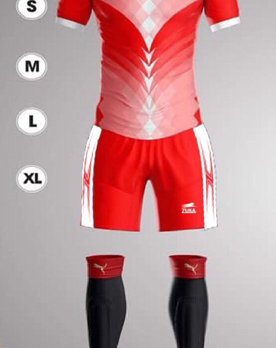 Áo bóng đá KLG zuka mã KLG-156 màu đỏ mới nhất 2019-2020 