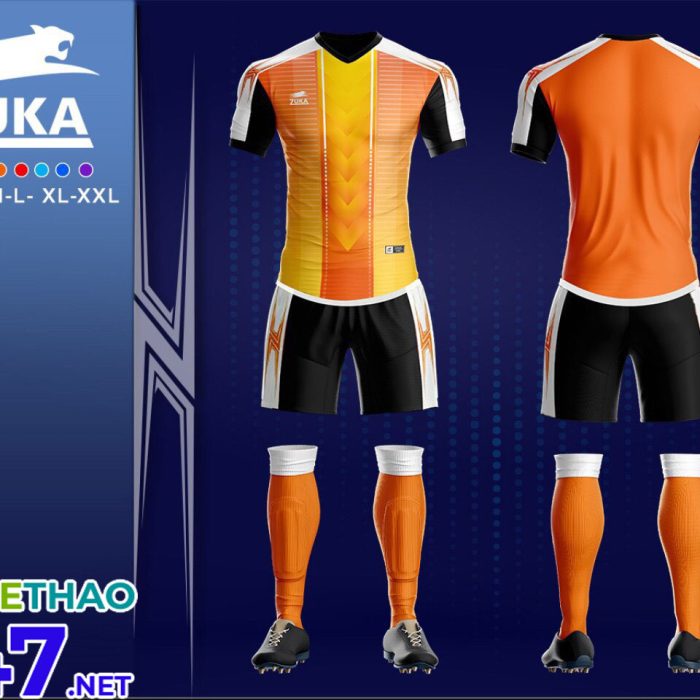 Áo bóng đá KLG zuka mã KLG-164 màu cam mới nhất 2019-2020 