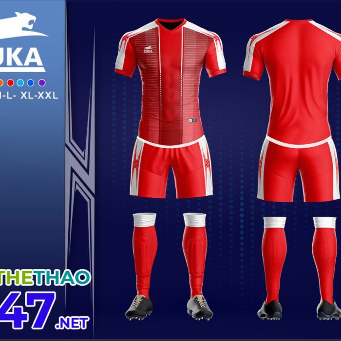 Áo bóng đá KLG zuka mã KLG-163 màu đỏ mới nhất 2019-2020 