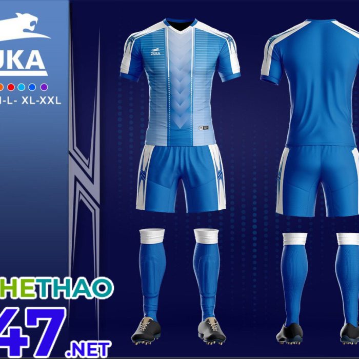 Áo bóng đá KLG zuka mã KLG-162 màu xanh nhạt mới nhất 2019-2020 