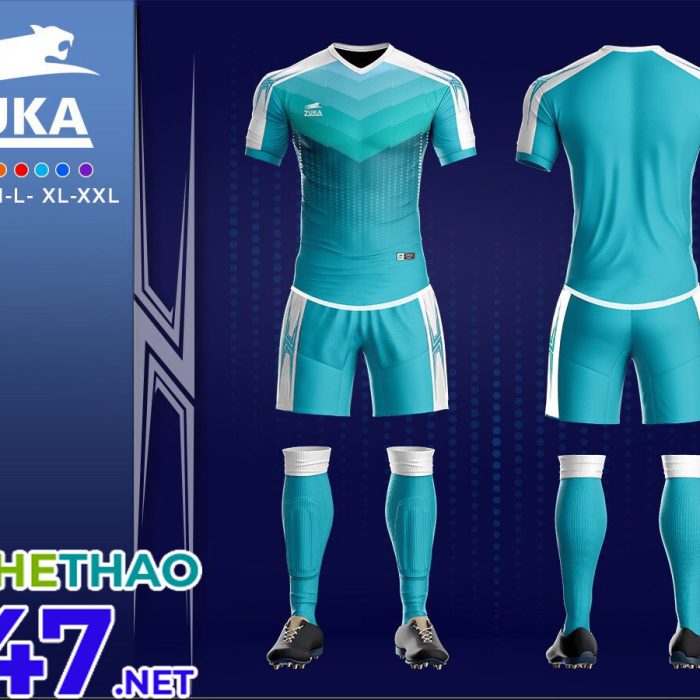 Áo bóng đá KLG zuka mã KLG-159 màu xanh ngọc mới nhất 2019-2020 