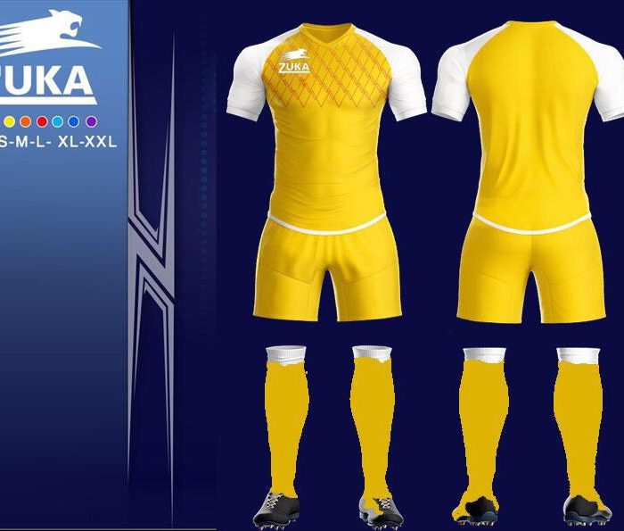 Áo bóng đá KLG mã KLG-184 màu vàng mới nhất 2019-2020 