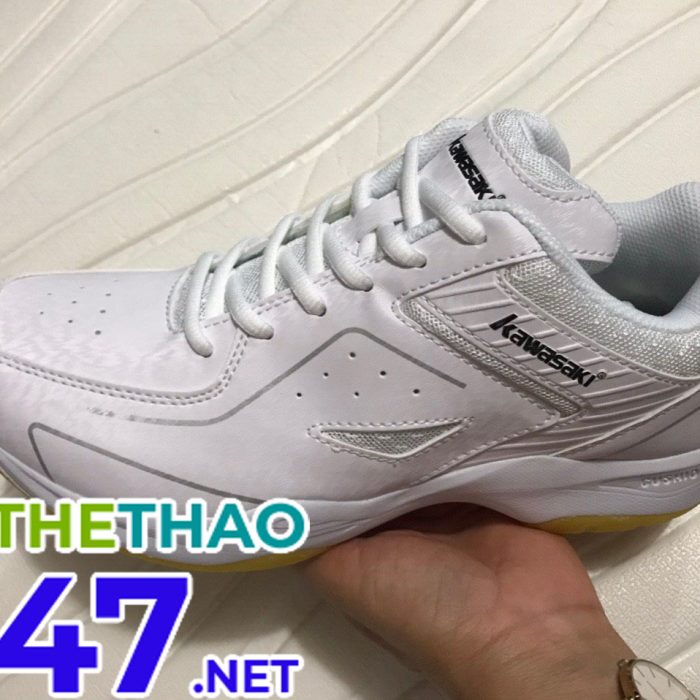 Giày cầu lông, Giày bóng chuyền Kawasaki màu trắng mới nhất 2019
