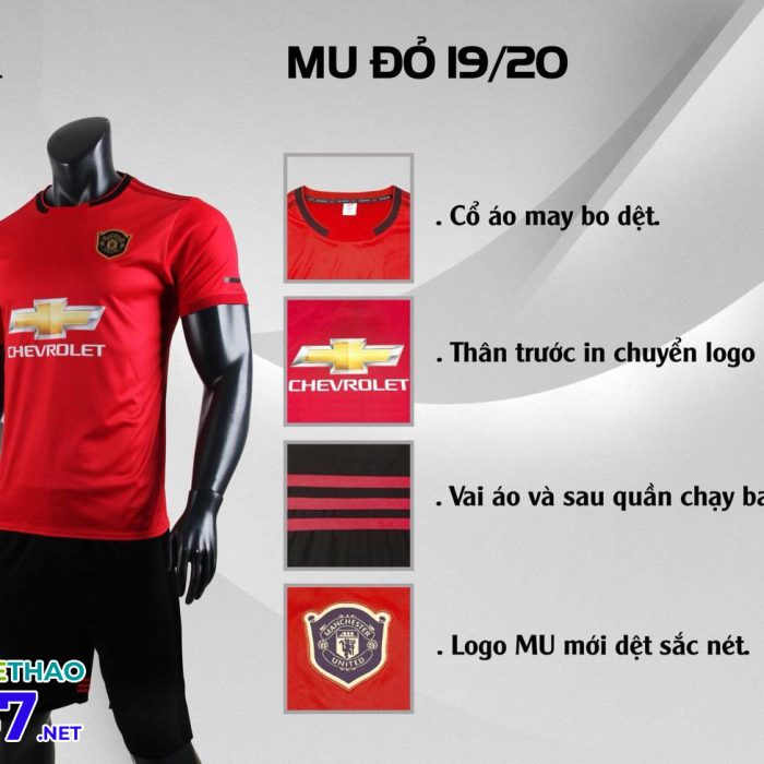 Áo bóng đá CLB MU đỏ năm 2020
