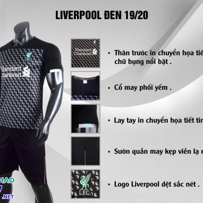Áo bóng đá Liverpool đen năm 2020