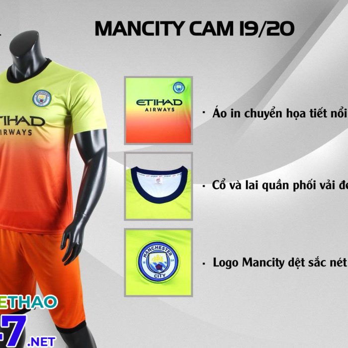 Áo bóng đá CLB Mancity Cam năm 2020