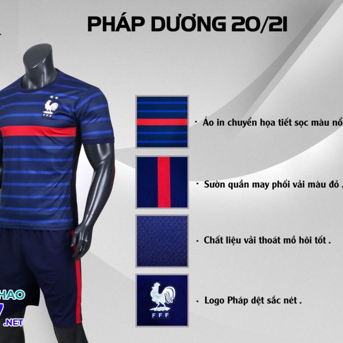 Áo bóng đá CLB Pháp dương năm 2020