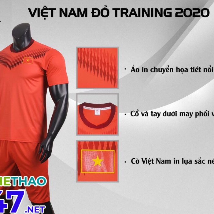Áo bóng đá đội tuyển Việt Nam Tranining 2020 màu đỏ