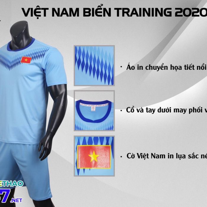 Áo bóng đá đội tuyển Việt Nam Tranining 2020 màu xanh