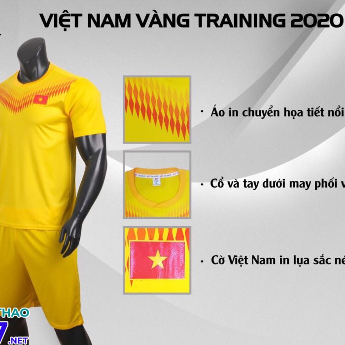Áo bóng đá đội tuyển Việt Nam Tranining 2020 màu vàng