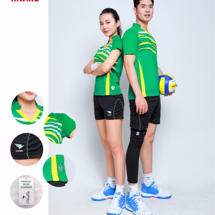 Áo bóng chuyền nam nữ Hiwing W2 màu xanh lá