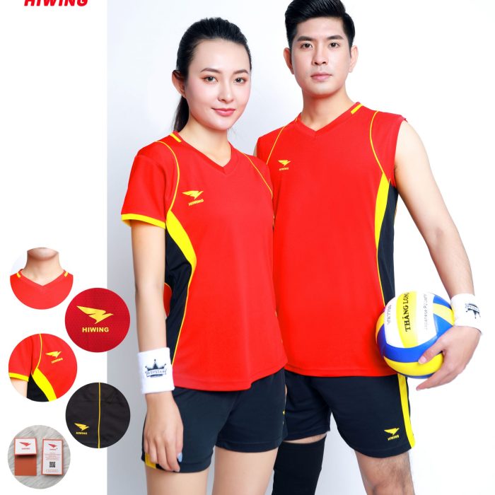 Áo bóng chuyền nam nữ cao cấp Hiwing H5 màu đỏ