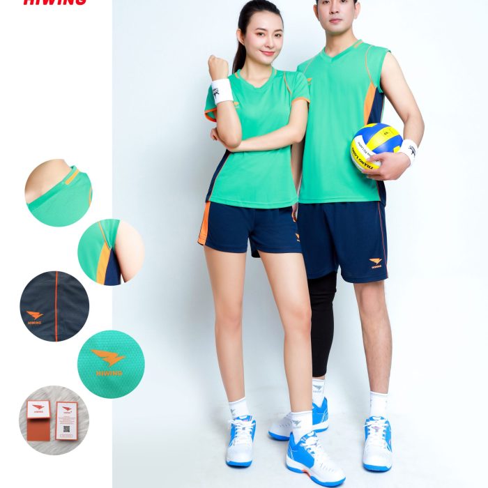 Áo bóng chuyền nam nữ cao cấp Hiwing H5 màu xanh ngọc
