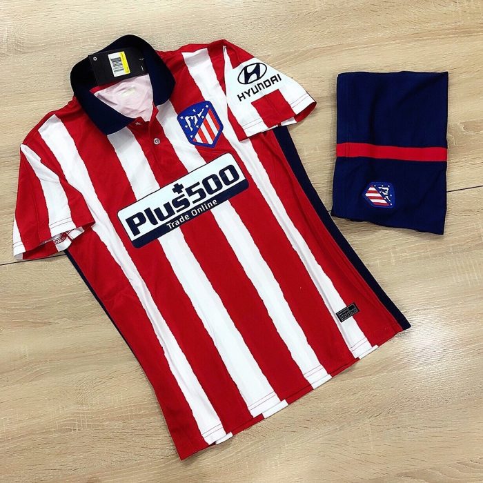 Áo bóng đá CLB Atletico Madrid màu sọc đỏ trắng mới nhất mùa giải 2021